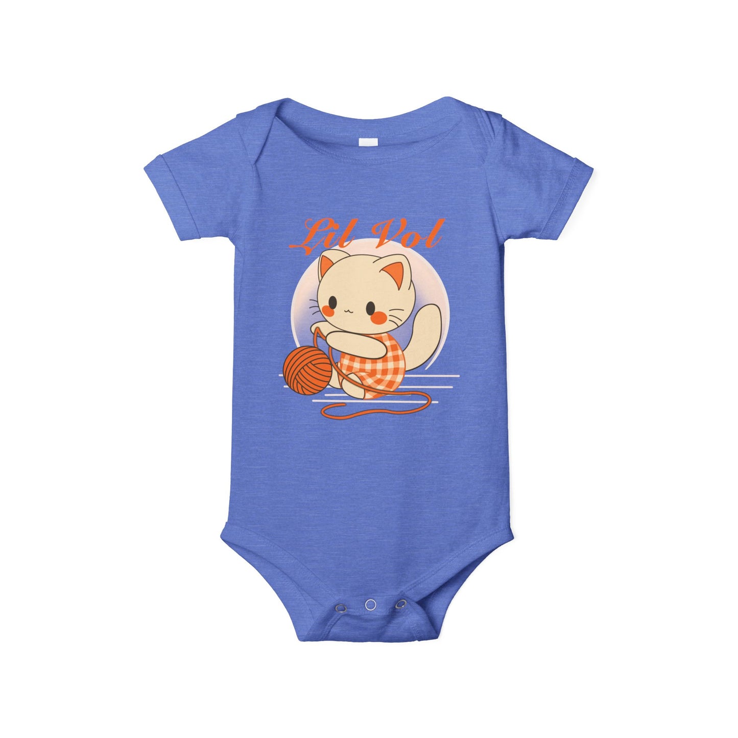 Cute UT Themed Cat Infants Jersey One Piece – Lil Vol Baby Bodysuit for Newborns