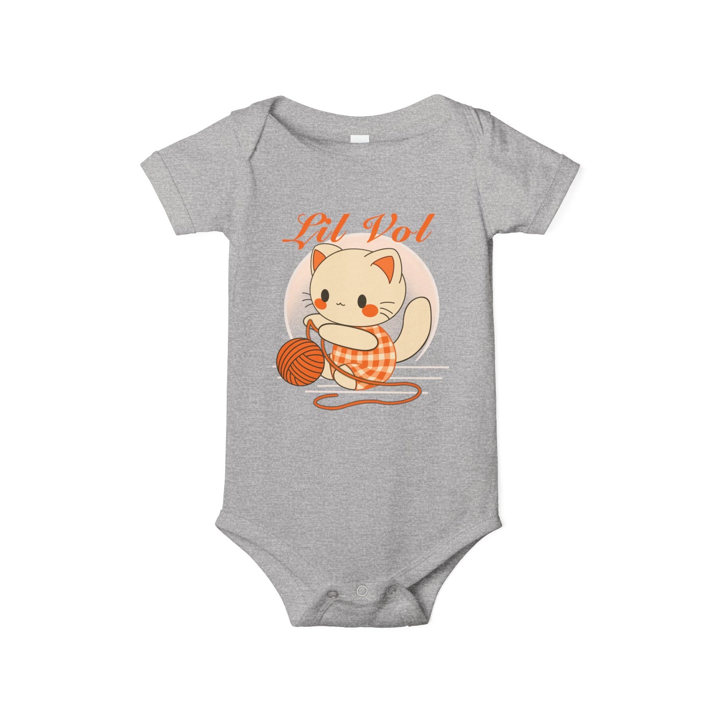 Cute UT Themed Cat Infants Jersey One Piece – Lil Vol Baby Bodysuit for Newborns