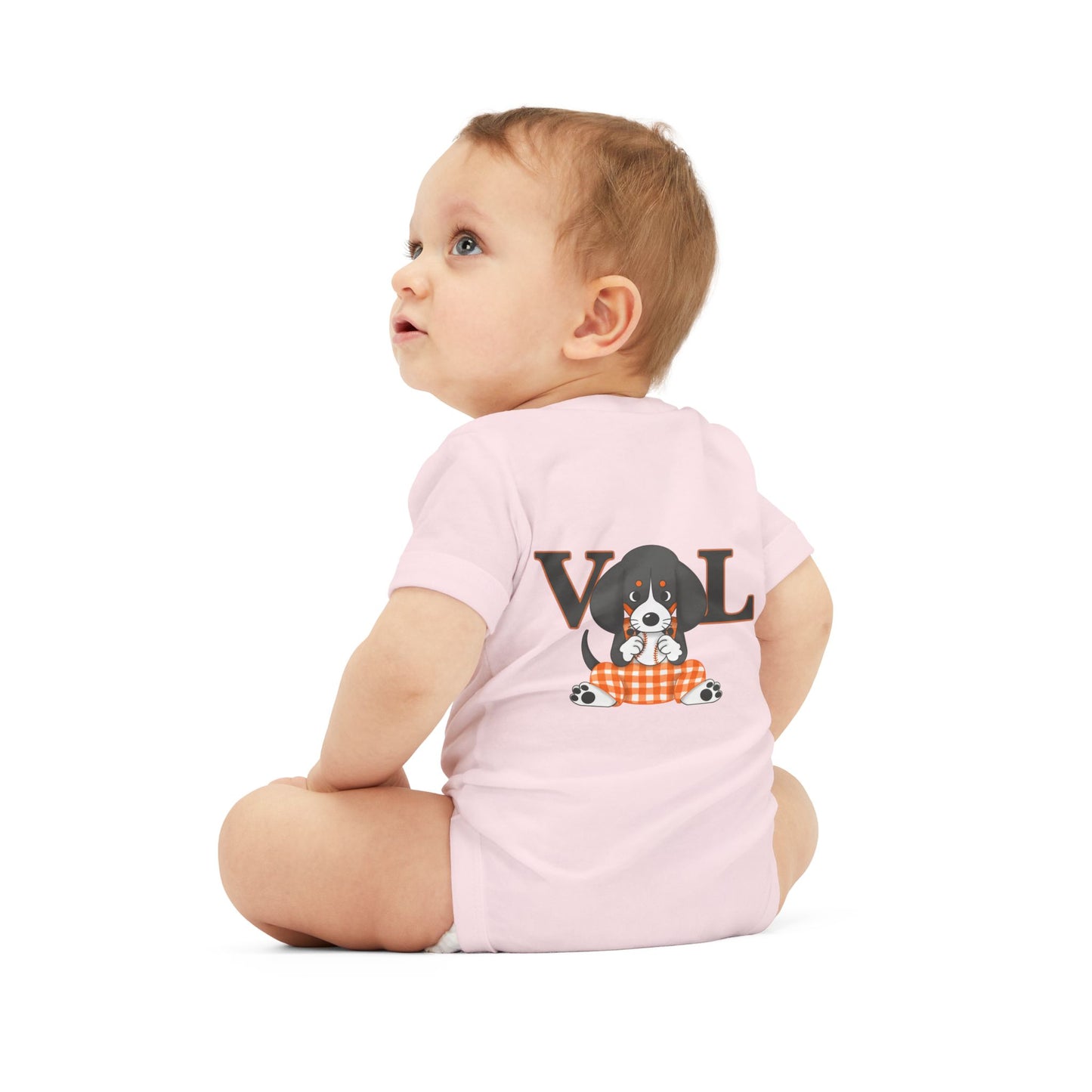 Cute BaseVol-Themed Infant Bodysuit with lil Smokey Design