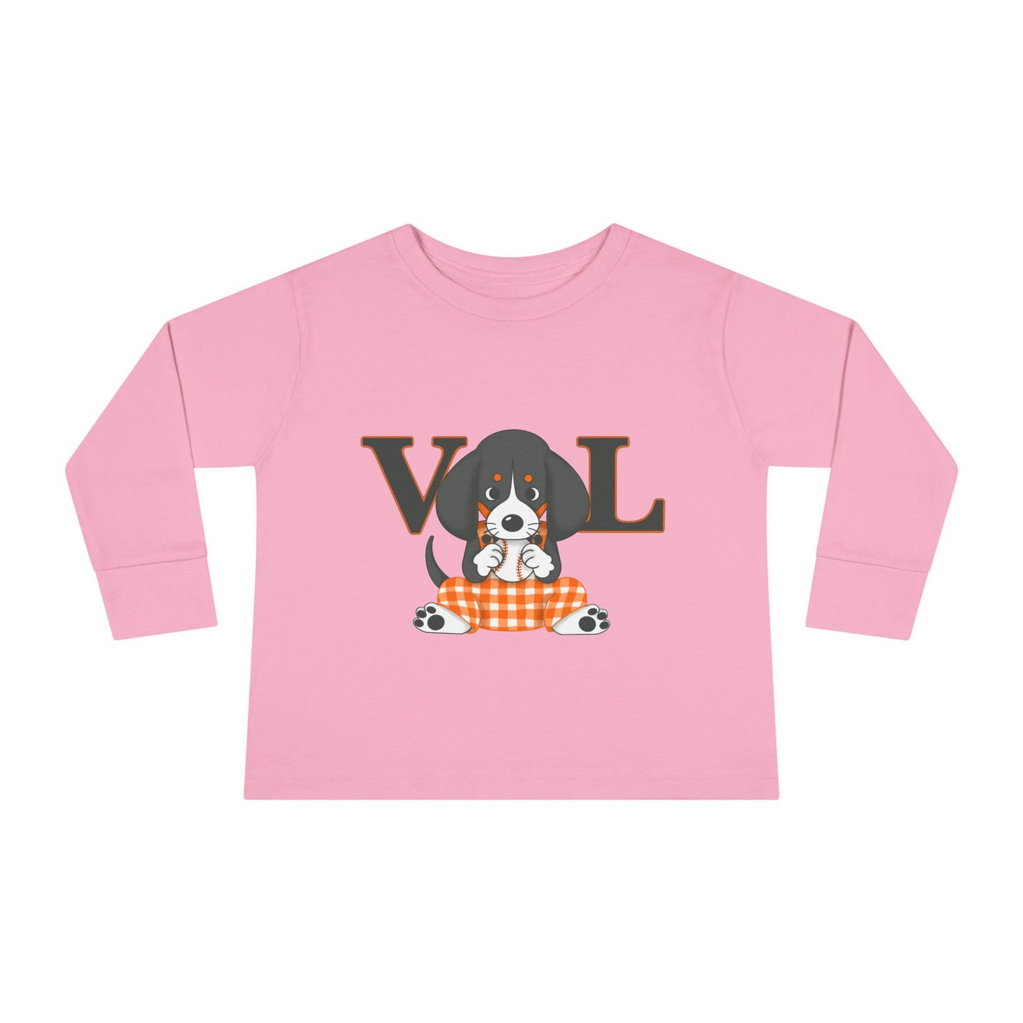 Cute Toddler Long Sleeve Tee with Adorable lil Smokey Design - Perfect for Pet Lovers