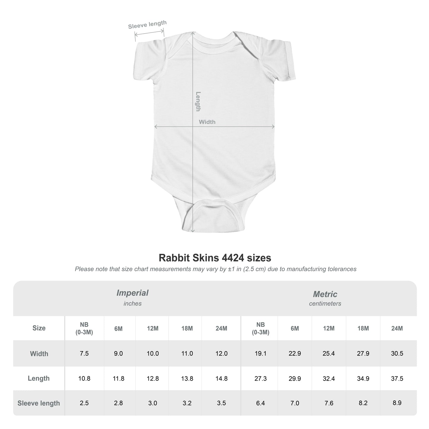 Cute Infant Jersey Bodysuit with Floral 'VOL' Design