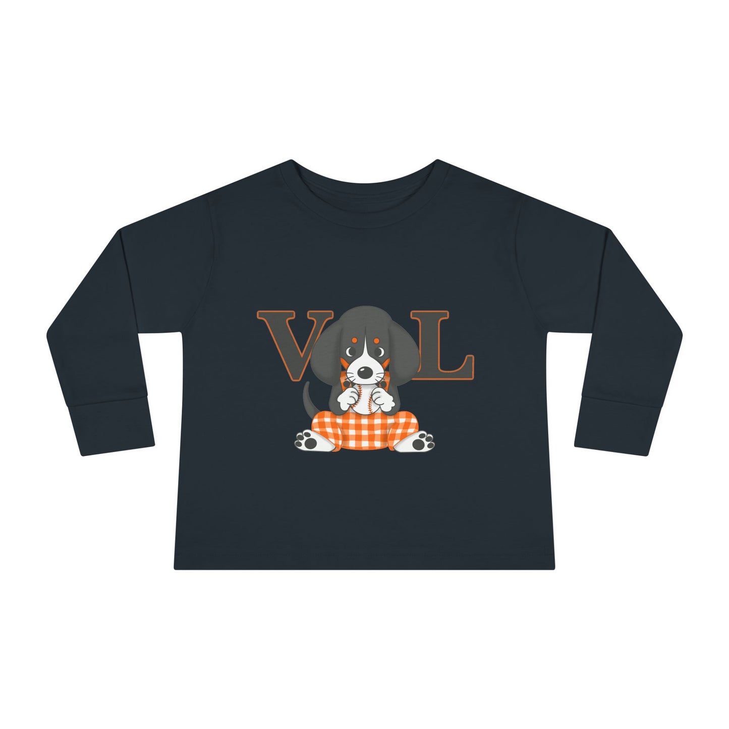 Cute Toddler Long Sleeve Tee with Adorable lil Smokey Design - Perfect for Pet Lovers