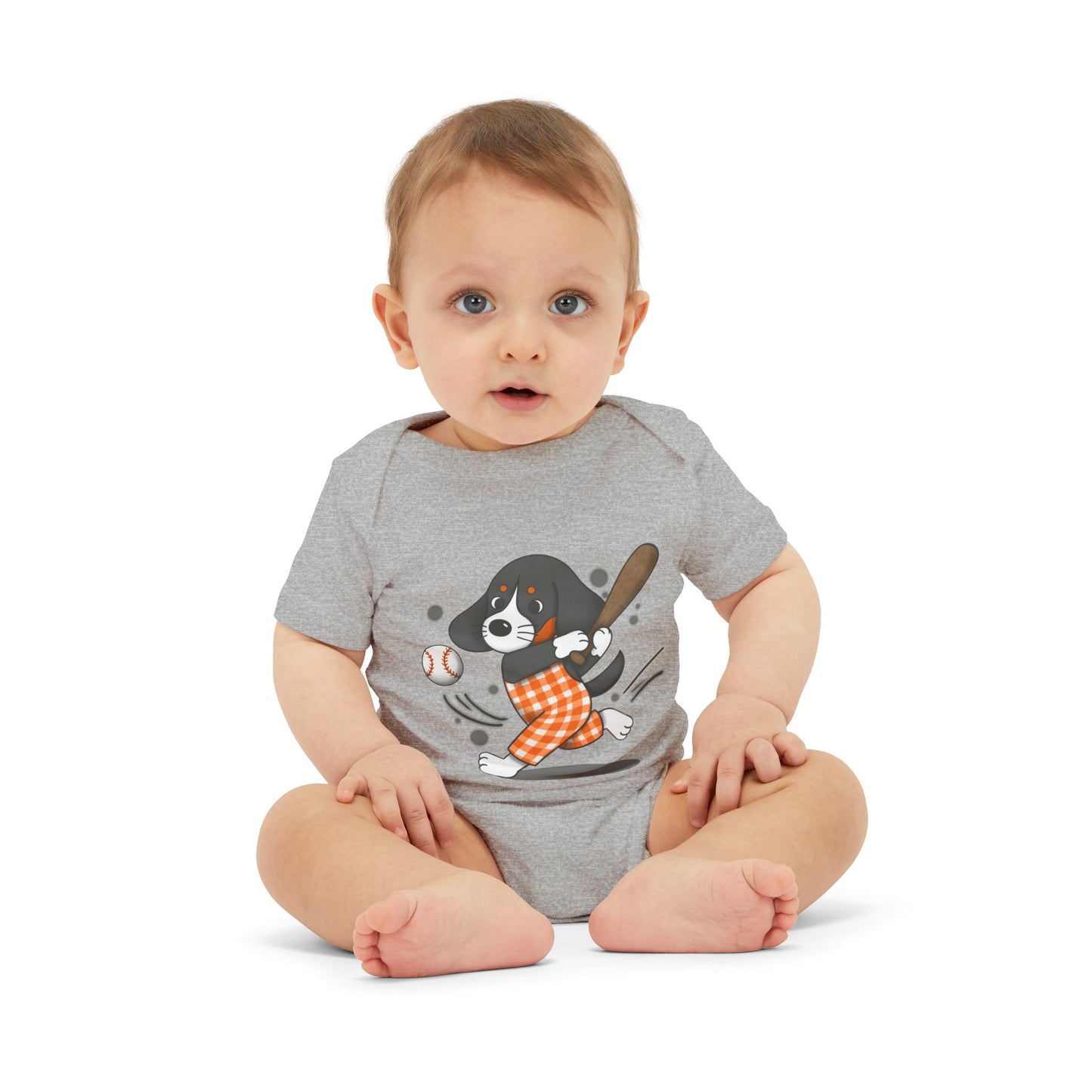 Cute BaseVol-Themed Infant Bodysuit with lil Smokey Design