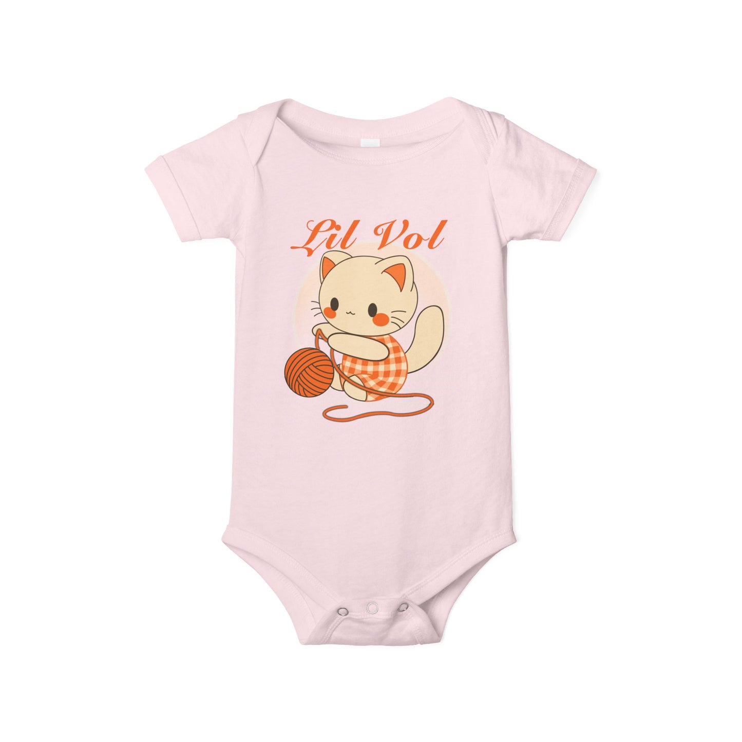 Cute UT Themed Cat Infants Jersey One Piece – Lil Vol Baby Bodysuit for Newborns