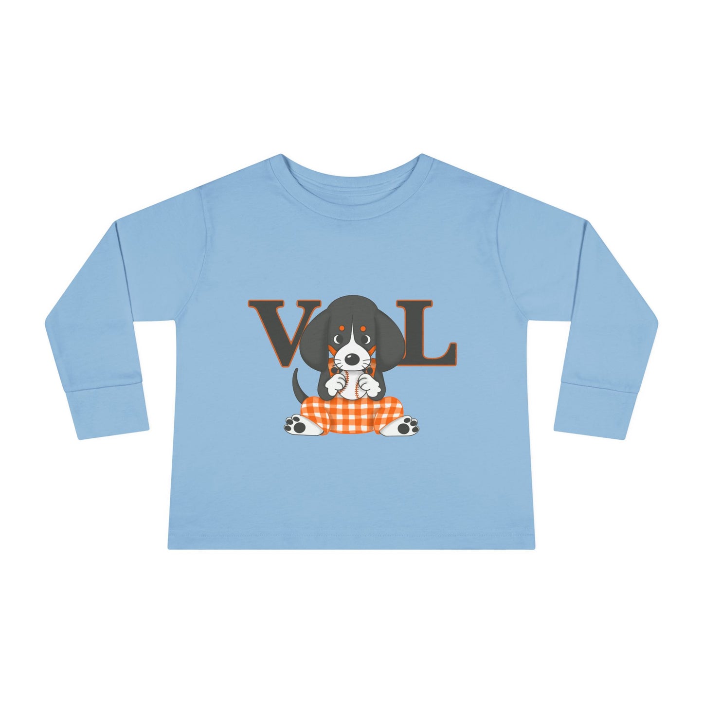 Cute Toddler Long Sleeve Tee with Adorable lil Smokey Design - Perfect for Pet Lovers