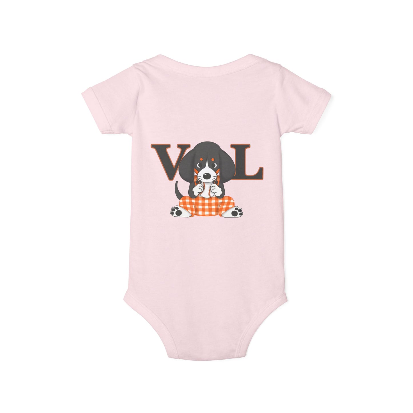 Cute BaseVol-Themed Infant Bodysuit with lil Smokey Design