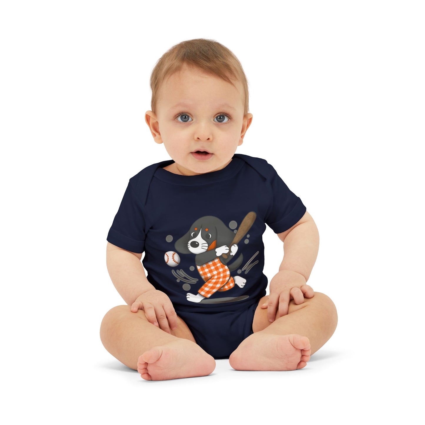 Cute BaseVol-Themed Infant Bodysuit with lil Smokey Design