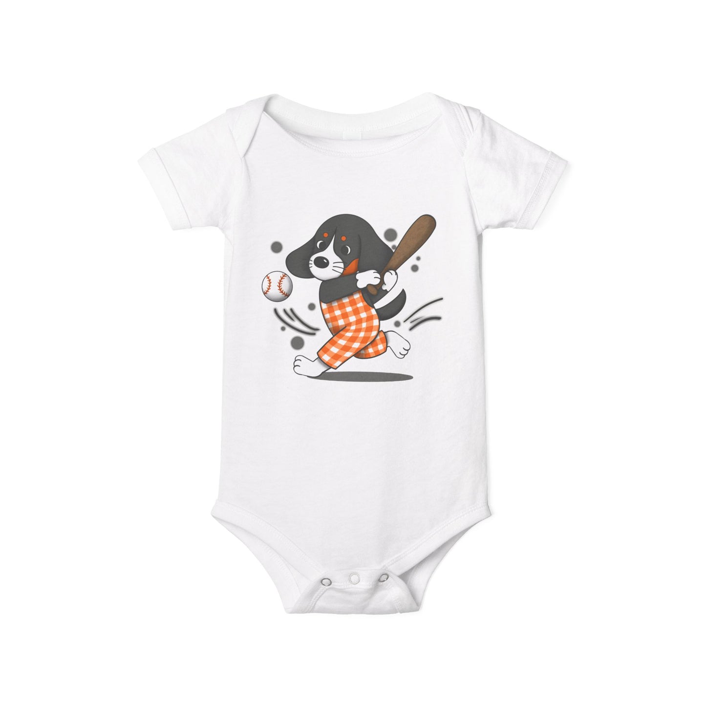 Cute BaseVol-Themed Infant Bodysuit with lil Smokey Design