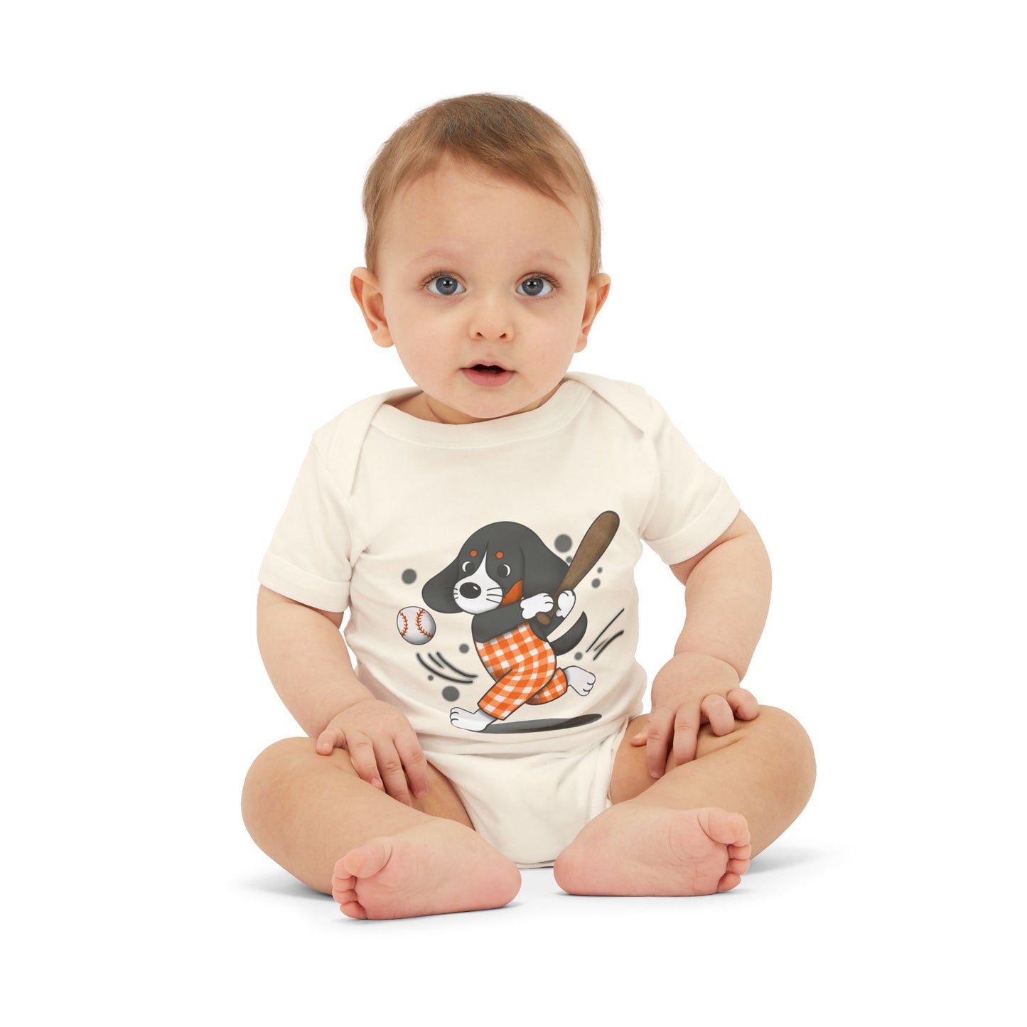 Cute BaseVol-Themed Infant Bodysuit with lil Smokey Design