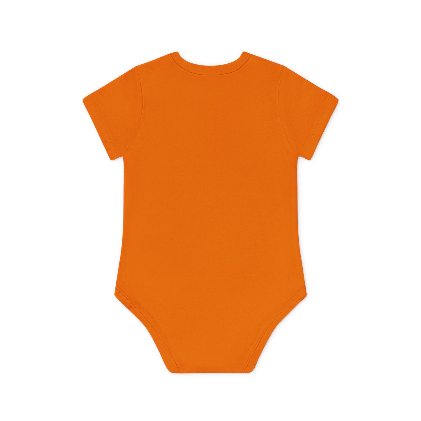 Cute UT Themed Cat Organic Baby Bodysuit - Short Sleeve, Perfect for Newborns