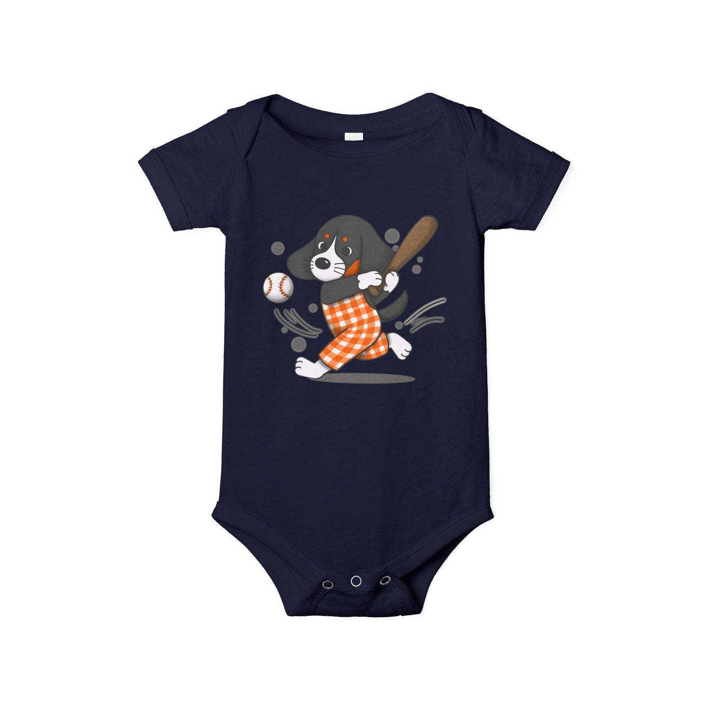 Cute BaseVol-Themed Infant Bodysuit with lil Smokey Design