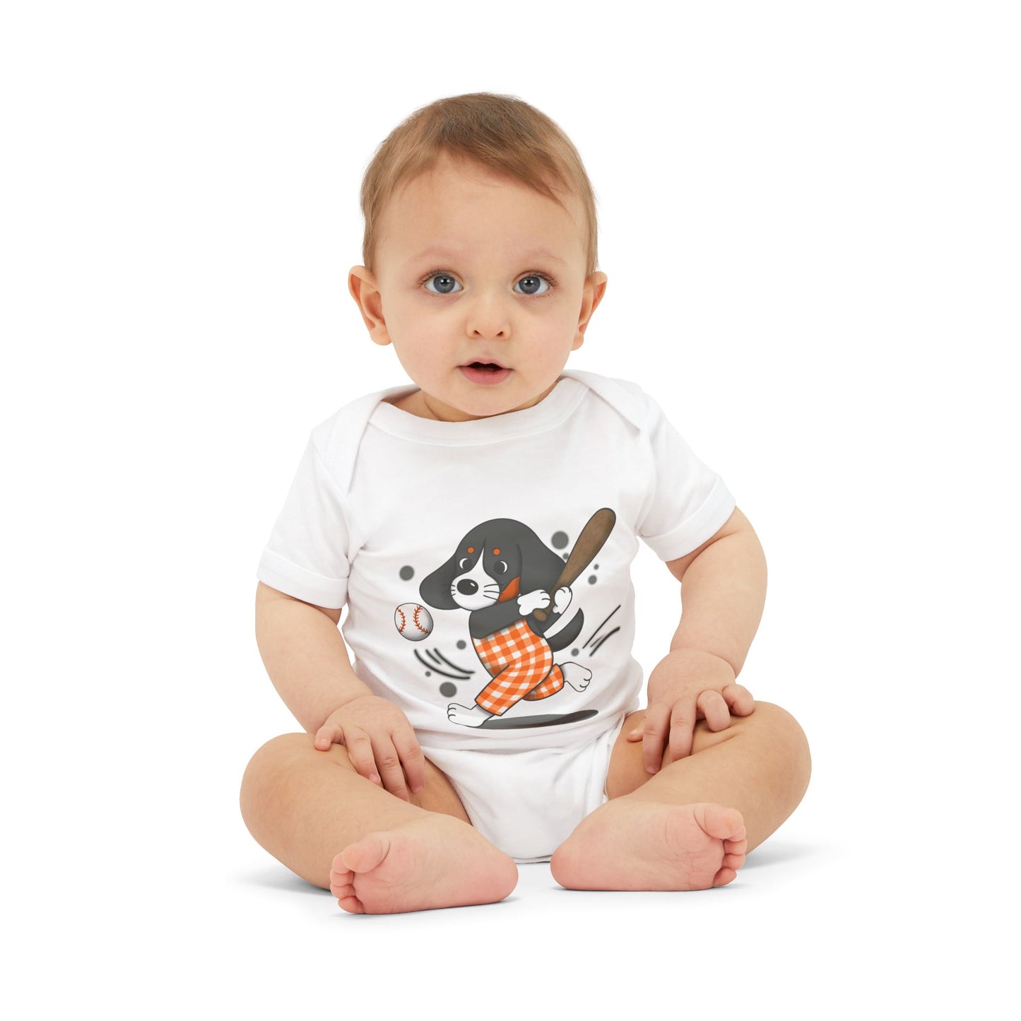 Cute BaseVol-Themed Infant Bodysuit with lil Smokey Design