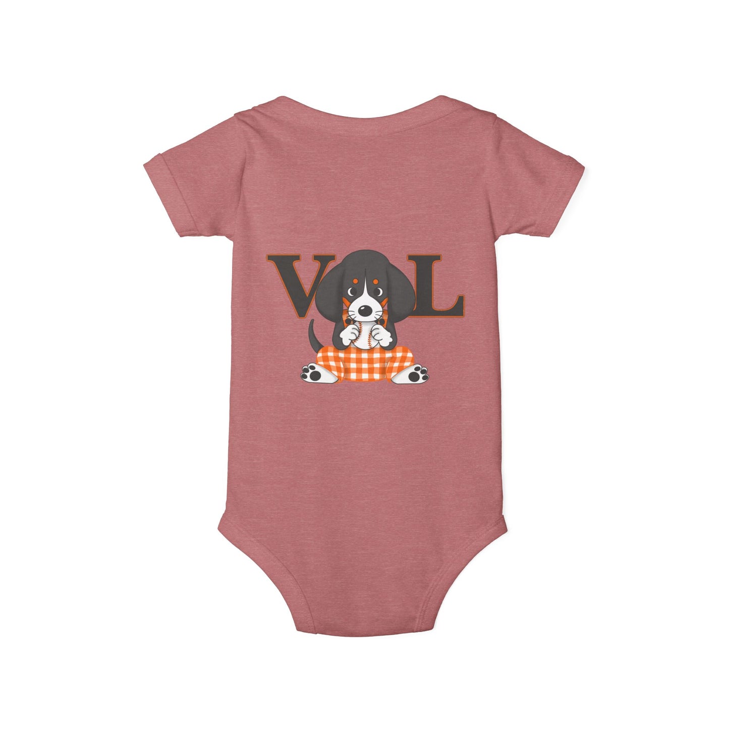 Cute BaseVol-Themed Infant Bodysuit with lil Smokey Design