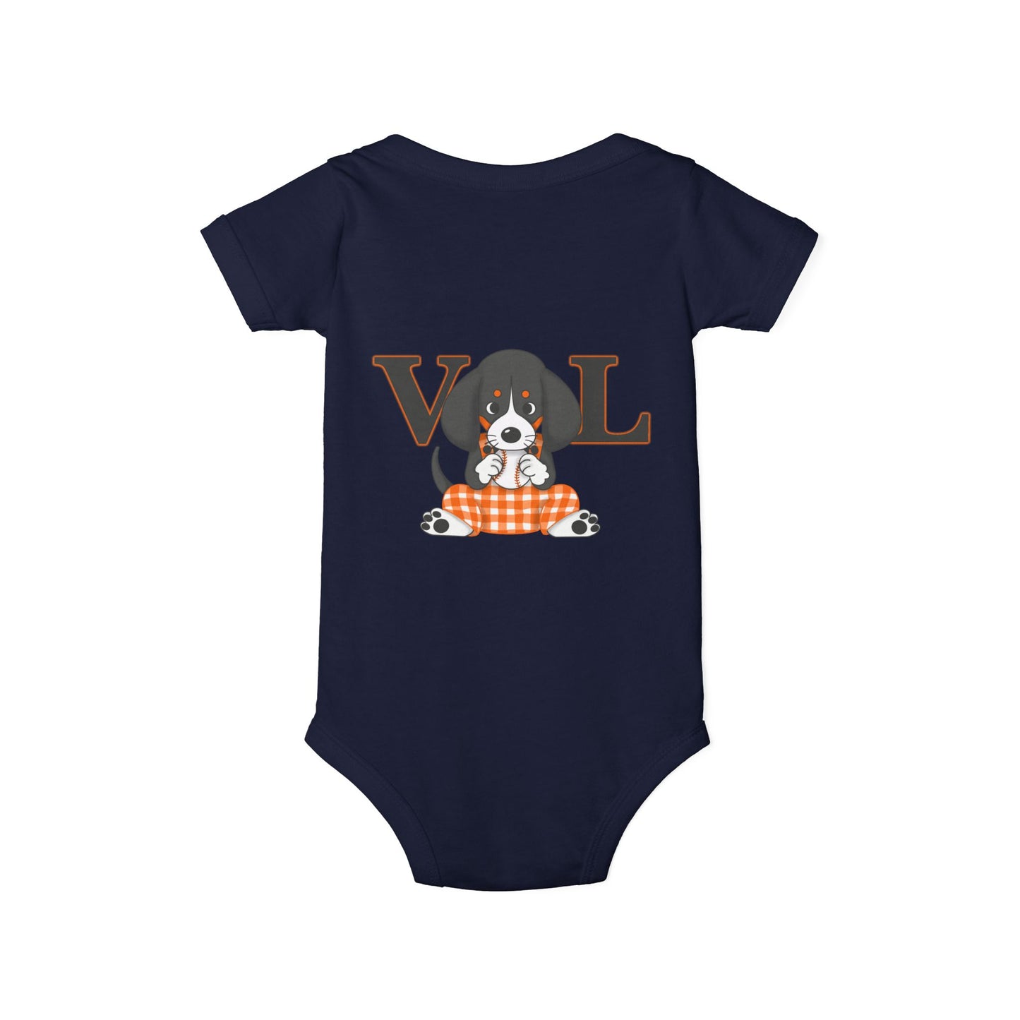 Cute BaseVol-Themed Infant Bodysuit with lil Smokey Design