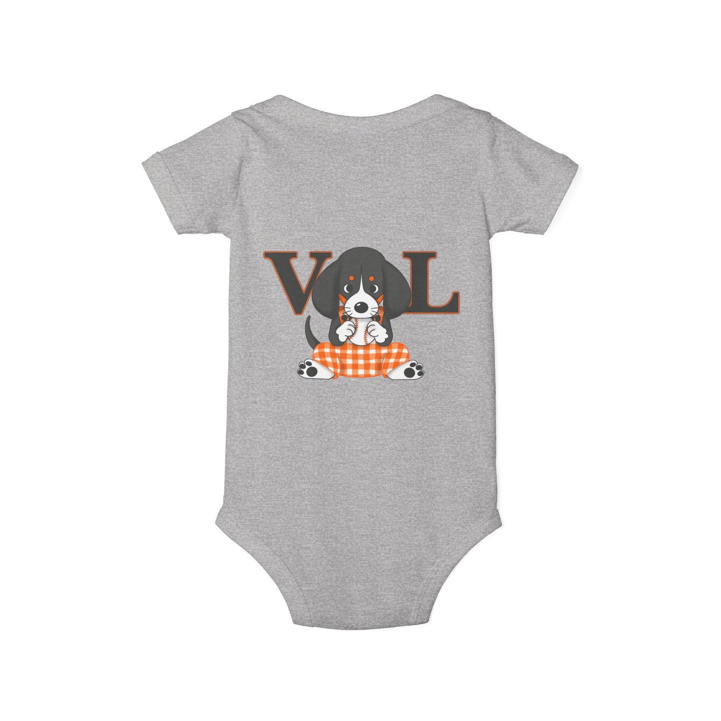 Cute BaseVol-Themed Infant Bodysuit with lil Smokey Design