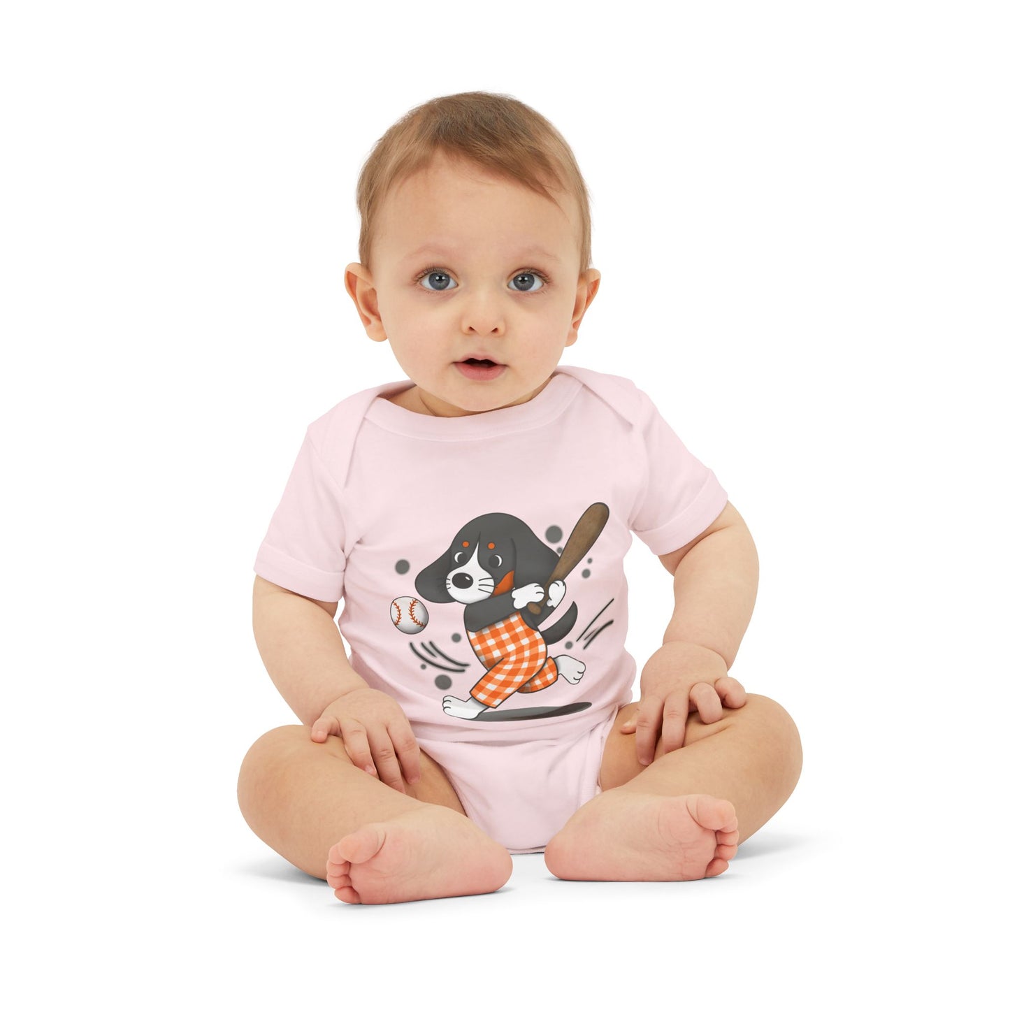 Cute BaseVol-Themed Infant Bodysuit with lil Smokey Design