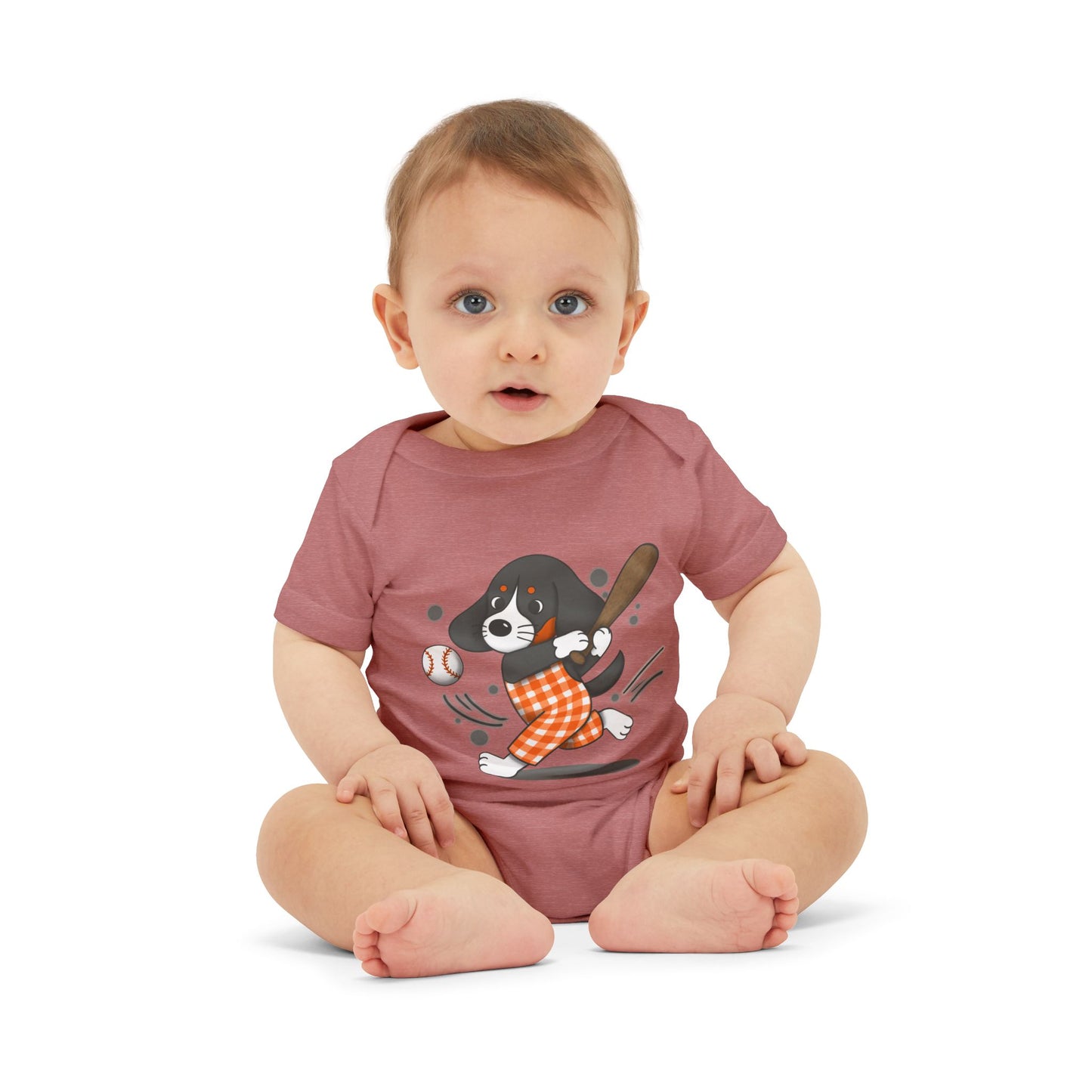Cute BaseVol-Themed Infant Bodysuit with lil Smokey Design