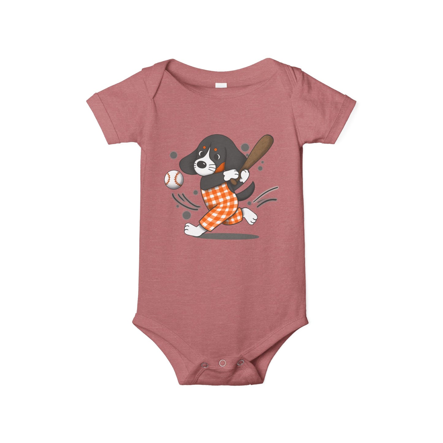 Cute BaseVol-Themed Infant Bodysuit with lil Smokey Design
