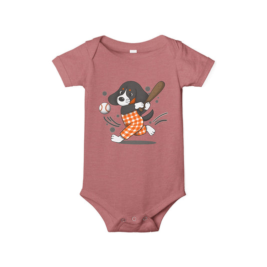 Cute BaseVol-Themed Infant Bodysuit with lil Smokey Design